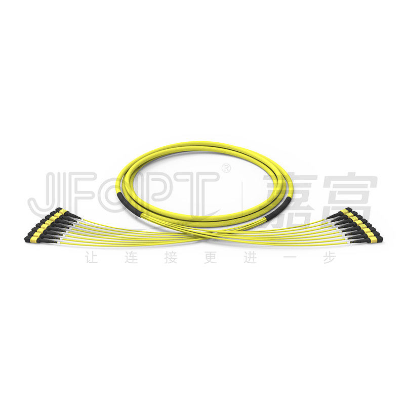 G657A1 Uốn cong Cáp quang MPO không nhạy cảm 96 Lõi 8 Đơn vị 12 sợi Chế độ đơn OS2 Suy hao thấp