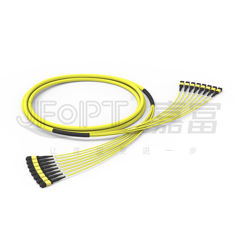 G657A1 Uốn cong Cáp quang MPO không nhạy cảm 96 Lõi 8 Đơn vị 12 sợi Chế độ đơn OS2 Suy hao thấp