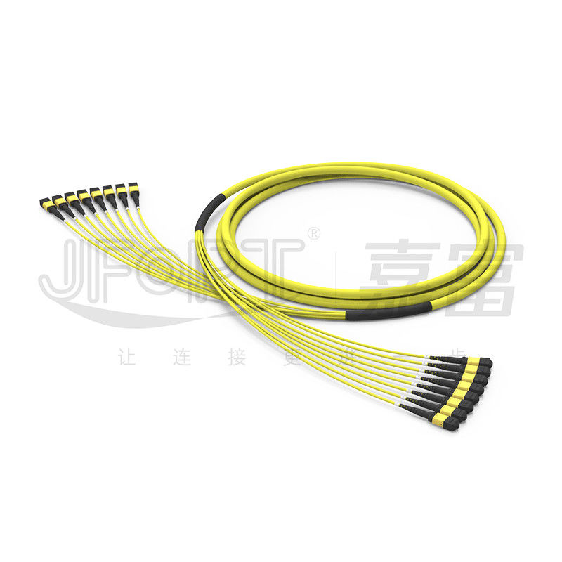 G657A1 Uốn cong Cáp quang MPO không nhạy cảm 96 Lõi 8 Đơn vị 12 sợi Chế độ đơn OS2 Suy hao thấp