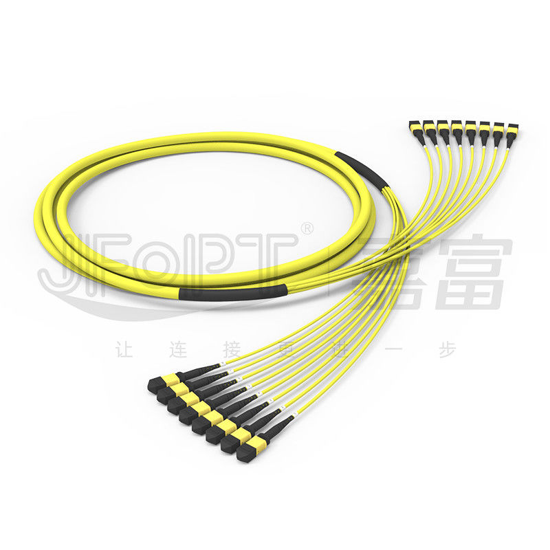 G657A1 Uốn cong Cáp quang MPO không nhạy cảm 96 Lõi 8 Đơn vị 12 sợi Chế độ đơn OS2 Suy hao thấp