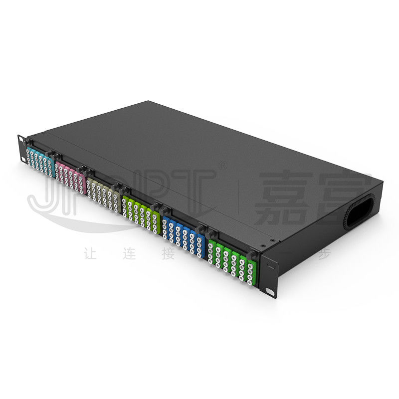 Bảng điều khiển sợi quang 1U tiêu chuẩn 19 inch 144 lõi với 6 băng MPO-LC 24F MPO