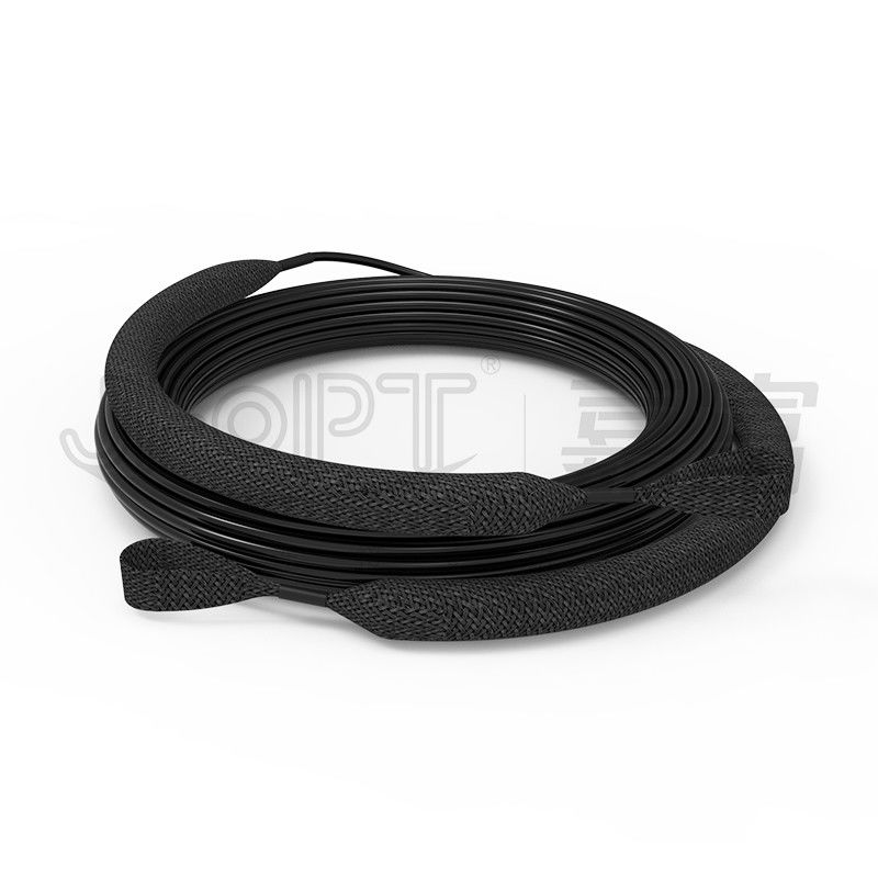Cáp mini Cáp quang 12 lõi kết thúc trước với đầu nối LC UPC Multimode OM4 Violet Nhánh 0,5m