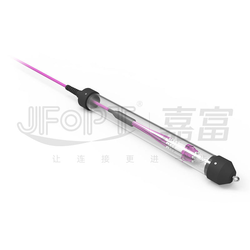 Cáp mini Cáp quang 12 lõi kết thúc trước với đầu nối LC UPC Multimode OM4 Violet Nhánh 0,5m