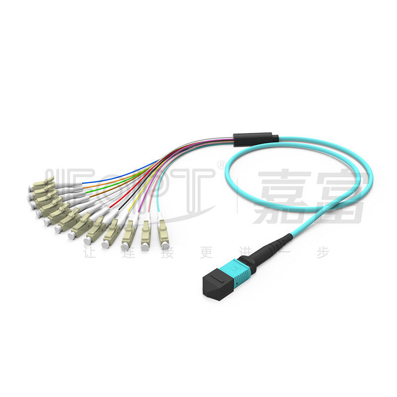 12 lõi MPO To LC Breakout Multimode Patch Cord OM1 OM2 OM3 OM4 OM5 Nhánh 0,9mm