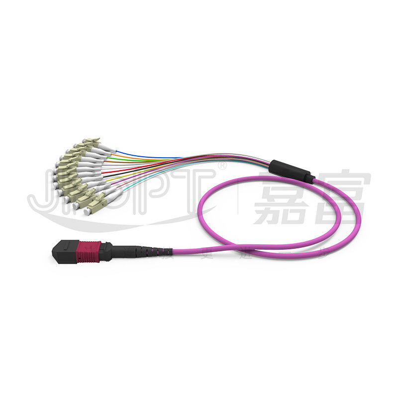 12 lõi MPO To LC Breakout Multimode Patch Cord OM1 OM2 OM3 OM4 OM5 Nhánh 0,9mm