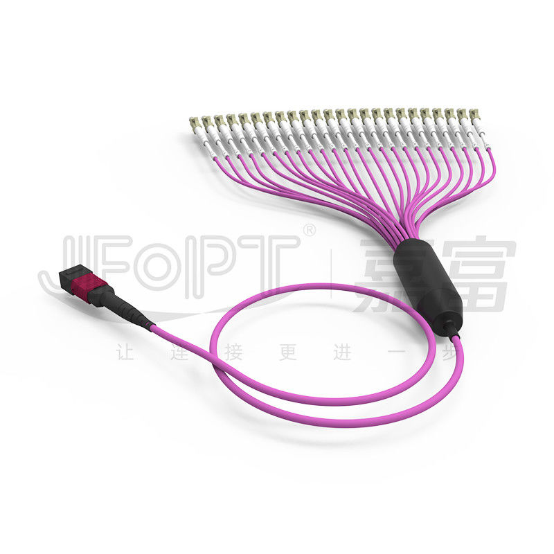 Dây vá MTP nhánh 2.0mm LC MTP-LC 24 lõi Dây vá sợi quang OM4 3.0mm