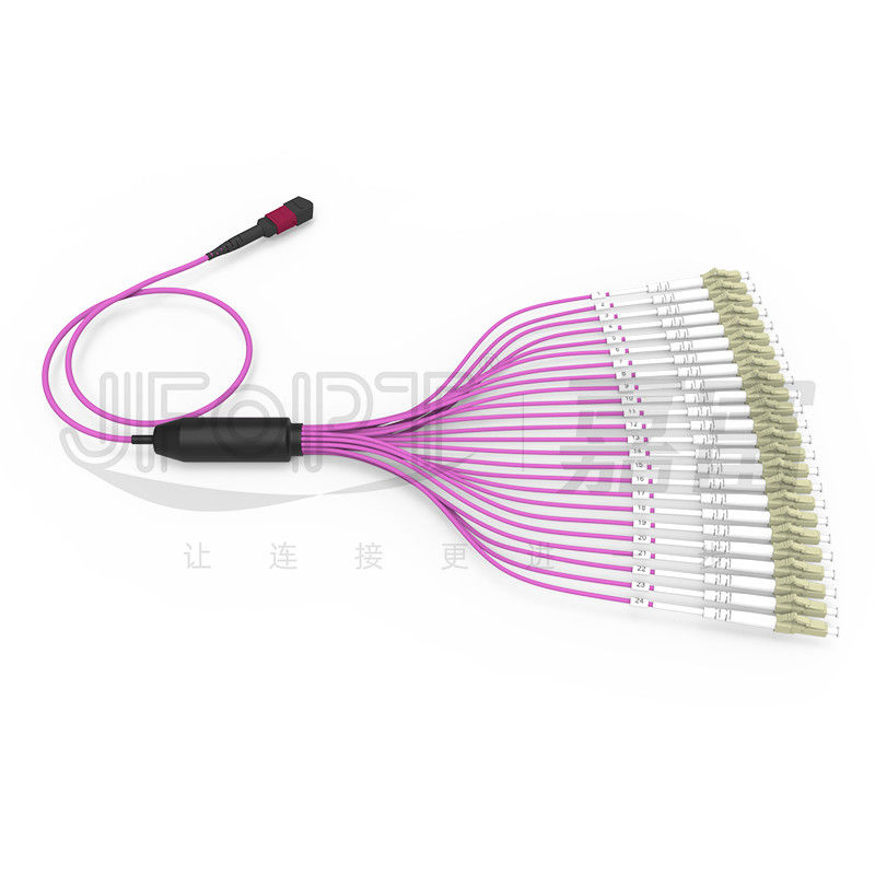 Dây vá MTP nhánh 2.0mm LC MTP-LC 24 lõi Dây vá sợi quang OM4 3.0mm