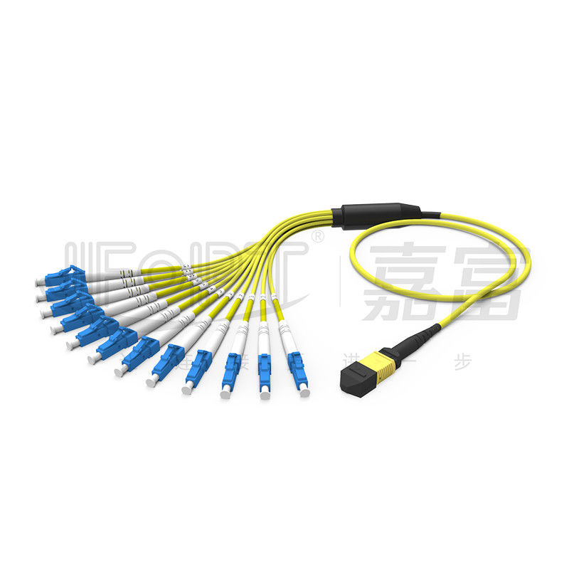 Cáp đột phá MPO song công 12 sợi MPO-LC/SC/FC/ST Đa chế độ 50/125 3.0mm LSZH Aqua