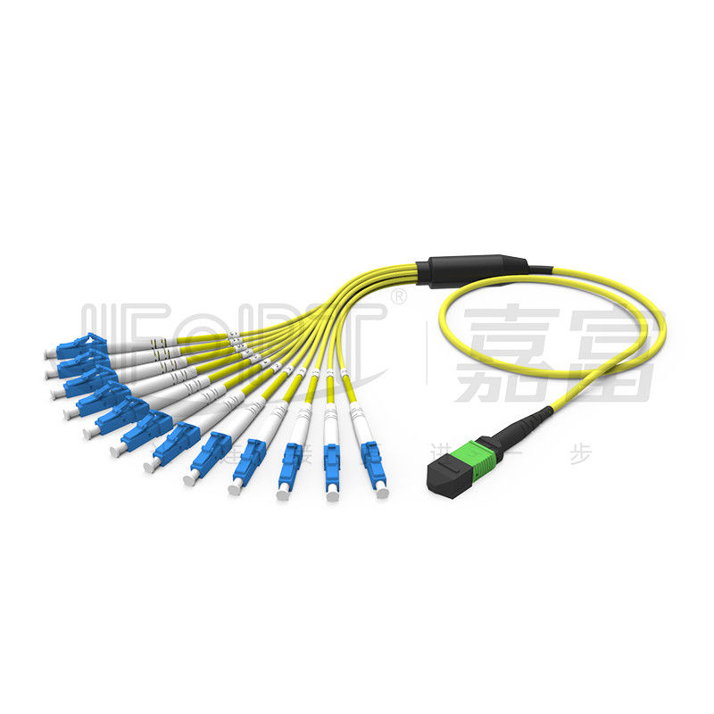 Cáp đột phá MPO song công 12 sợi MPO-LC/SC/FC/ST Đa chế độ 50/125 3.0mm LSZH Aqua