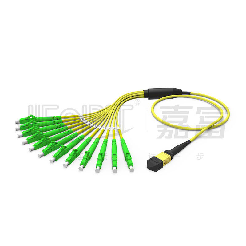 Cáp đột phá MPO song công 12 sợi MPO-LC/SC/FC/ST Đa chế độ 50/125 3.0mm LSZH Aqua