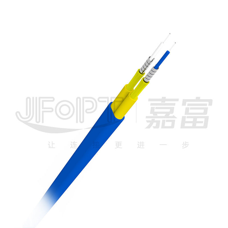 Cáp quang lõi kép bọc thép Cáp phụ 3.0mm được bọc thép bằng ống xoắn ốc