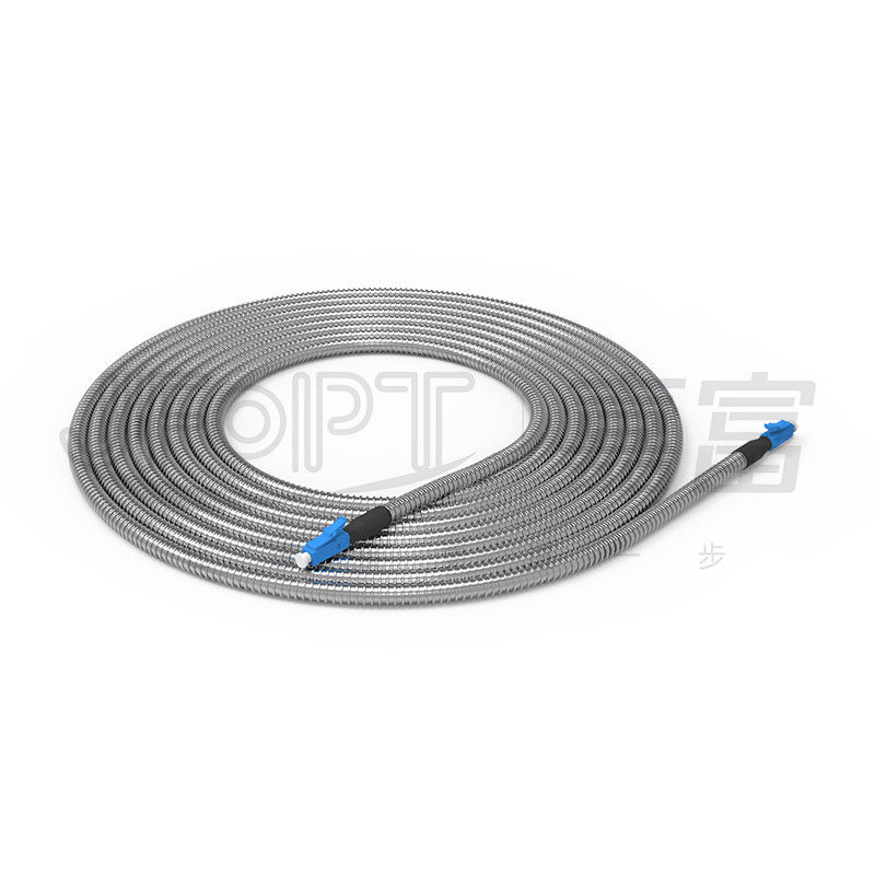 Cáp quang bọc thép trong nhà 6.0mm chống va đập Dây cáp bọc thép xoắn ốc bên ngoài