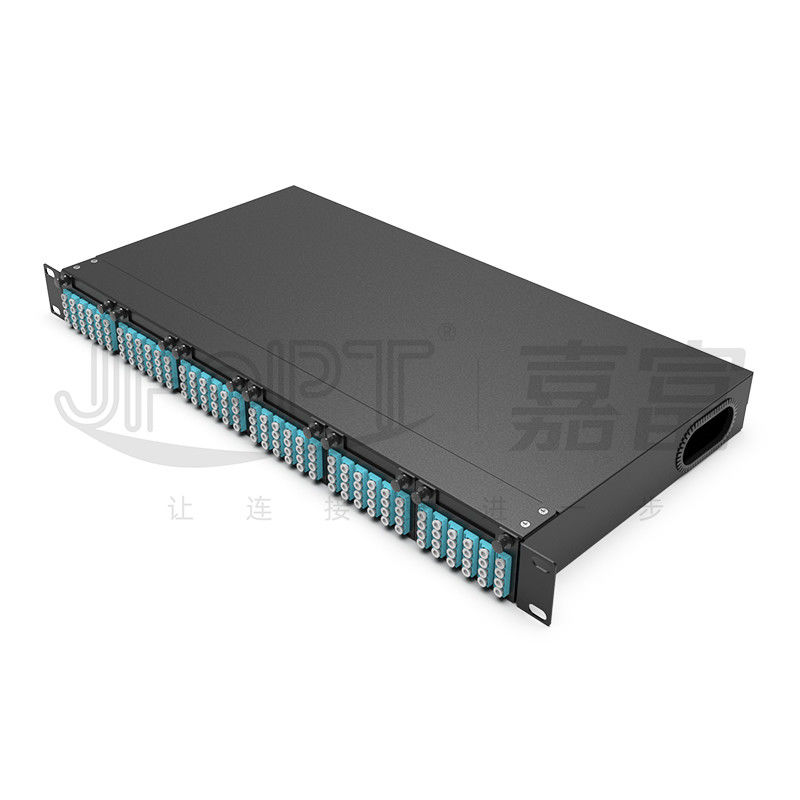 Rack Mount Fiber Patch Panel 6 cái băng MPO với 1 cái 24 nhân hoặc 2 cái 12 nhân Cáp MPO-LC