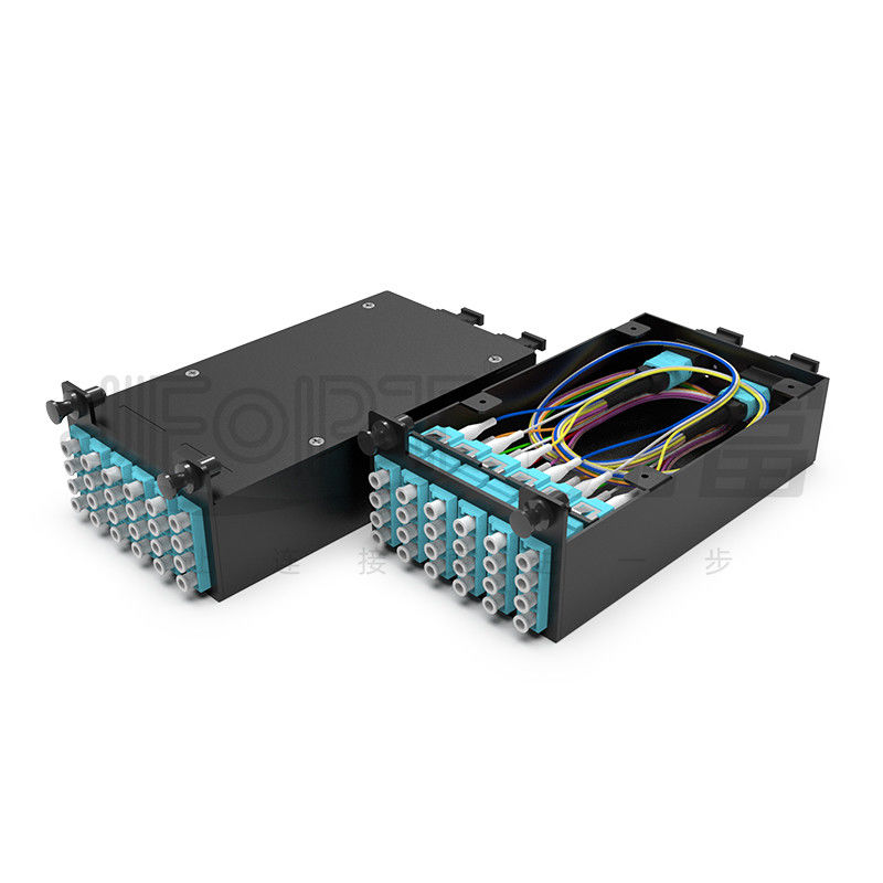 Rack Mount Fiber Patch Panel 6 cái băng MPO với 1 cái 24 nhân hoặc 2 cái 12 nhân Cáp MPO-LC