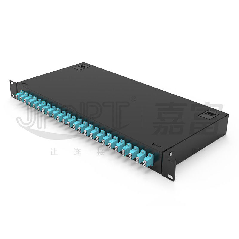 Bảng vá 1U ToolLess Bảng vá 24 cổng Rack Mount LC Duplex 48 sợi