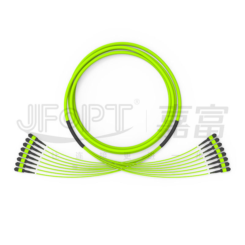 96 lõi 12 sợi MPO Fiber Jumper 8 đơn vị OM5 50/125 Băng thông cao đa chế độ