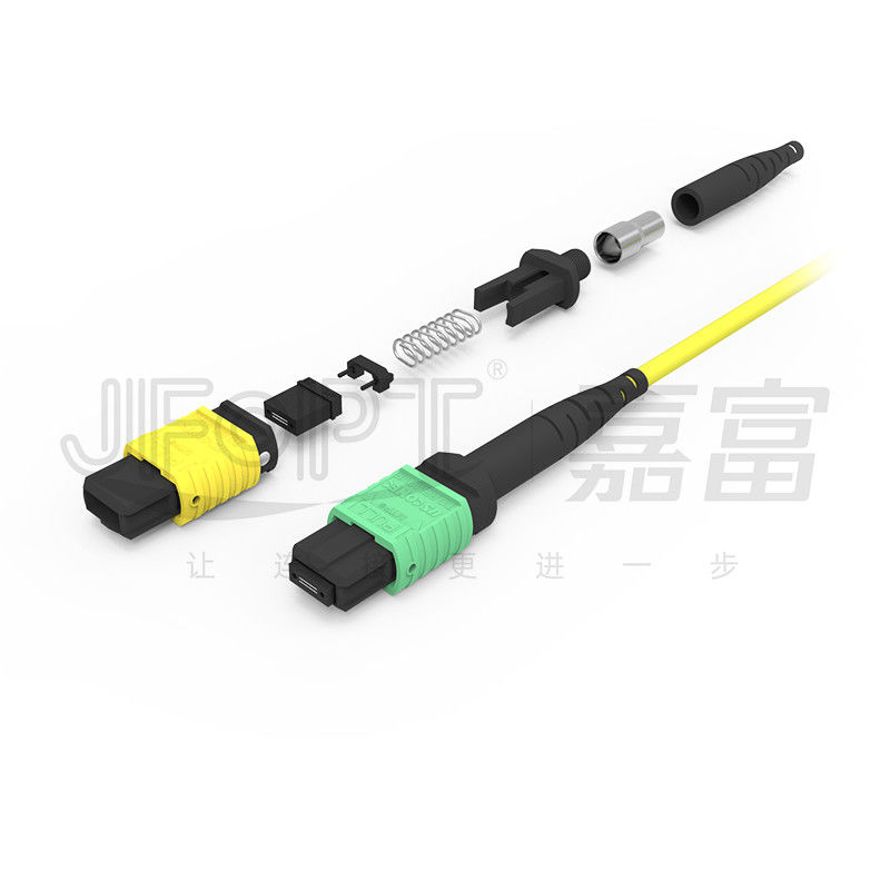 MTP 24 Core Chế độ đơn OS2 Phân cực A OFNP UL Dây cáp quang được xếp hạng