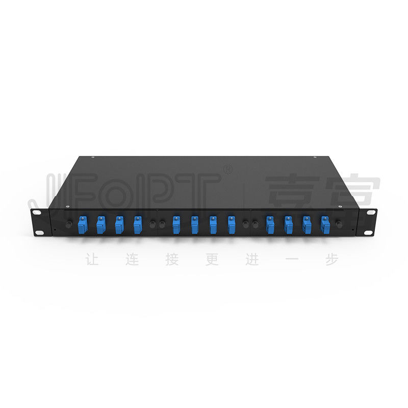 12 Bảng điều khiển sợi quang gắn trên giá đỡ cổng SC với bộ điều hợp SC / UPC và bím tóc 1m