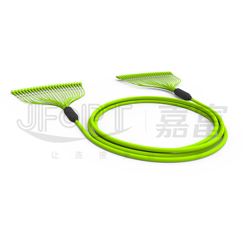 Cáp quang gói kết thúc trước 24 lõi đa lõi OM5 Áo khoác PVC 0,5m phân nhánh với SC / APC