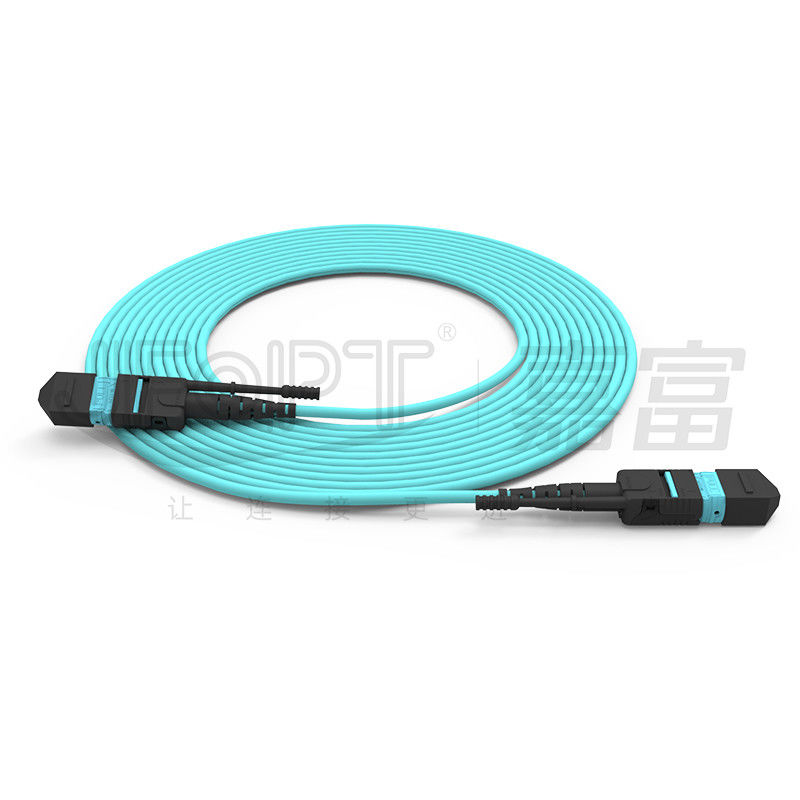 Cáp quang sợi quang chế độ đơn / đa chế độ MTP mật độ cao 24 lõi đẩy kéo thanh