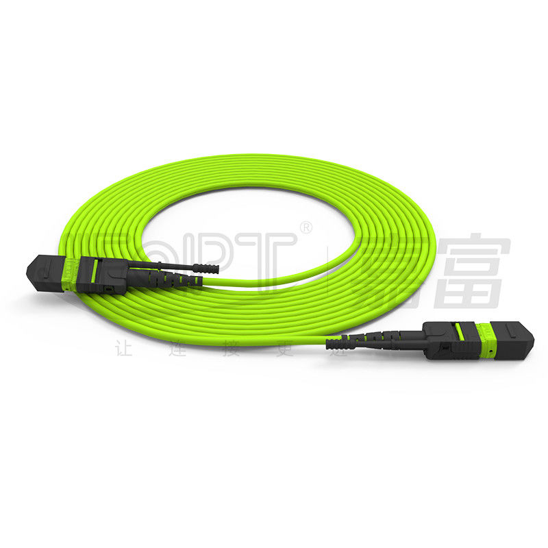 Cáp quang sợi quang chế độ đơn / đa chế độ MTP mật độ cao 24 lõi đẩy kéo thanh