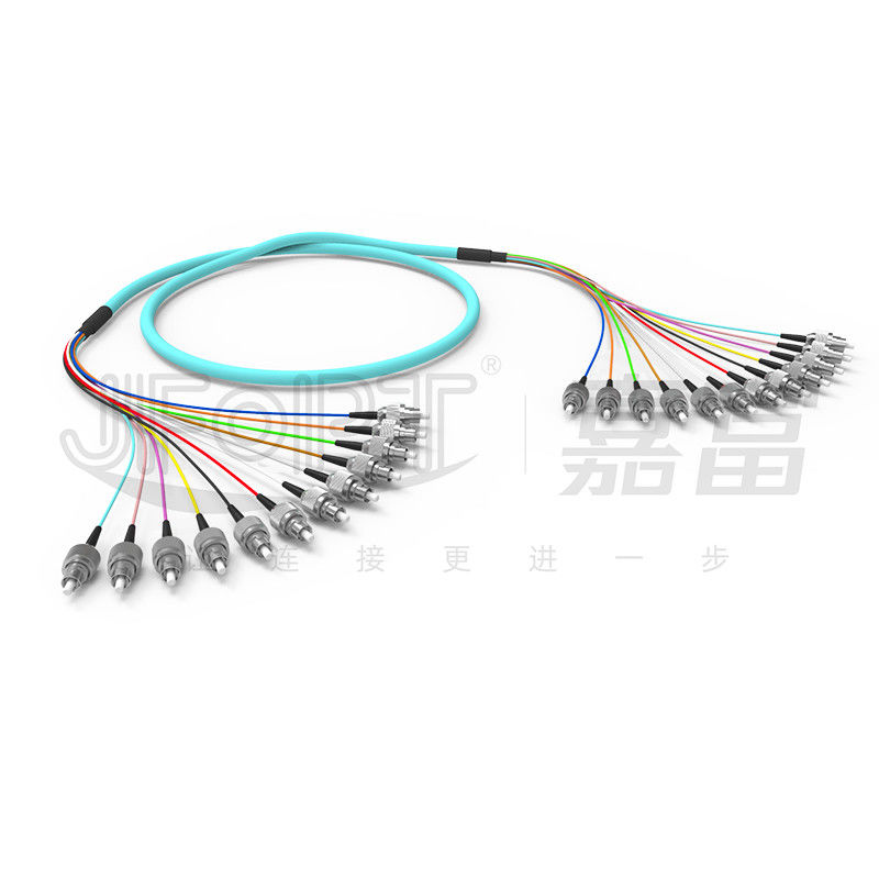 10 Gigabit Ribbon Branch Multimode Patch Cord 2-24 lõi OM3/OM4 Aqua LSZH Cánh 2.0/3.0mm