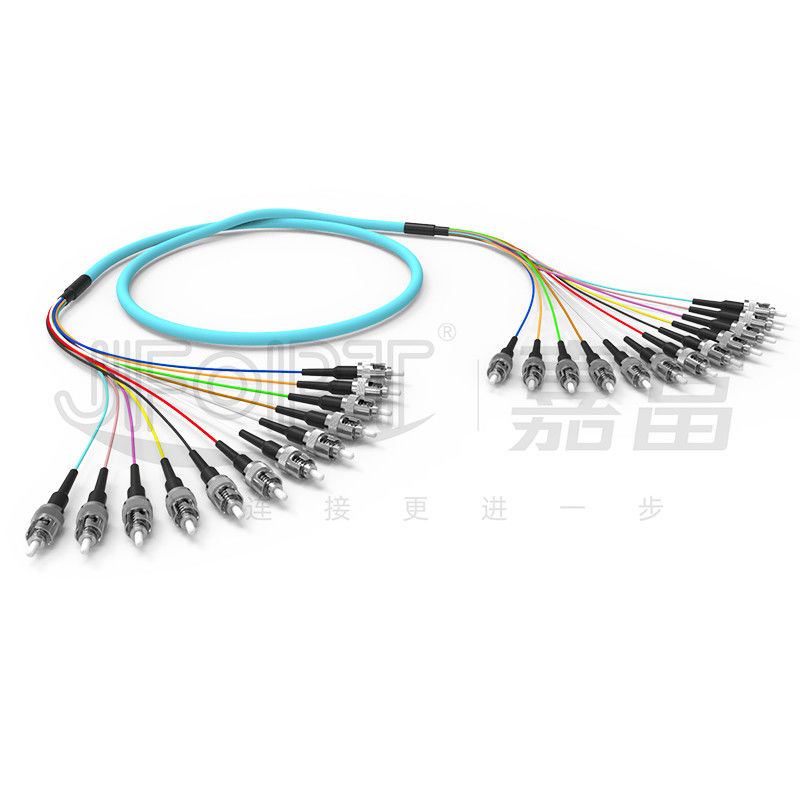 10 Gigabit Ribbon Branch Multimode Patch Cord 2-24 lõi OM3/OM4 Aqua LSZH Cánh 2.0/3.0mm