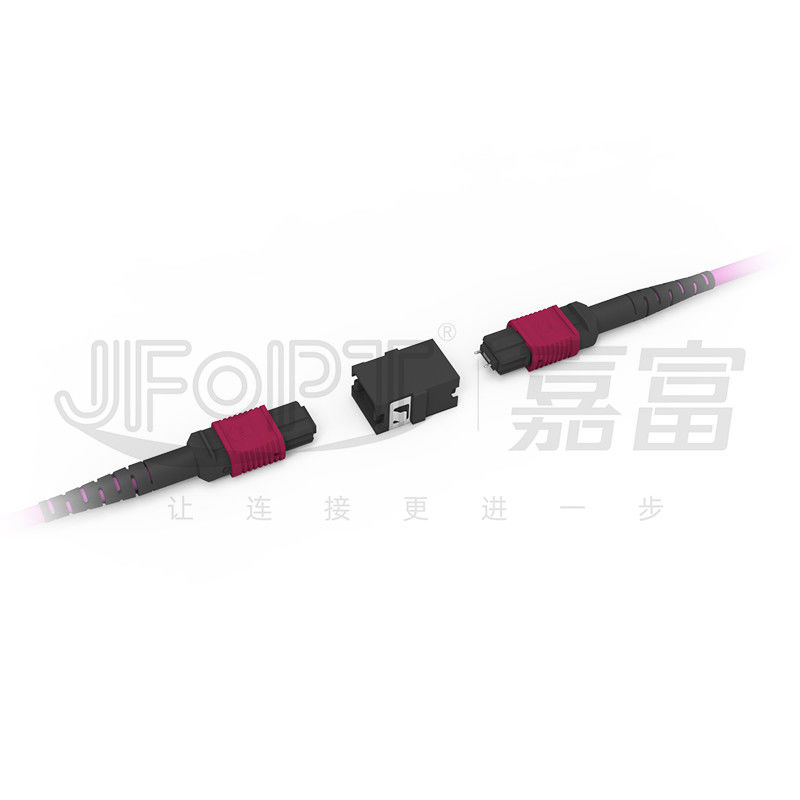 Multimode OM4 MPO 24-Core đến LC Cáp sợi LSZH cho Trung tâm dữ liệu mật độ cao