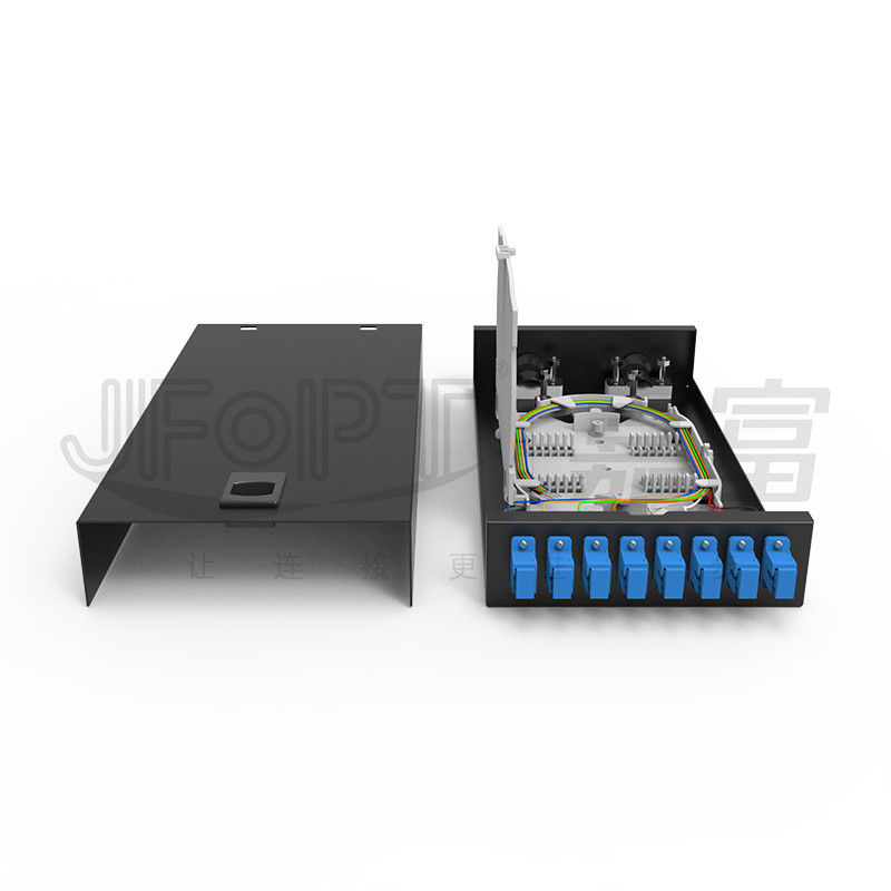 Hộp kết thúc sợi quang loại khóa máy tính để bàn/được gắn trên tường SC/LC/FC/ST 8-12 cổng Đen