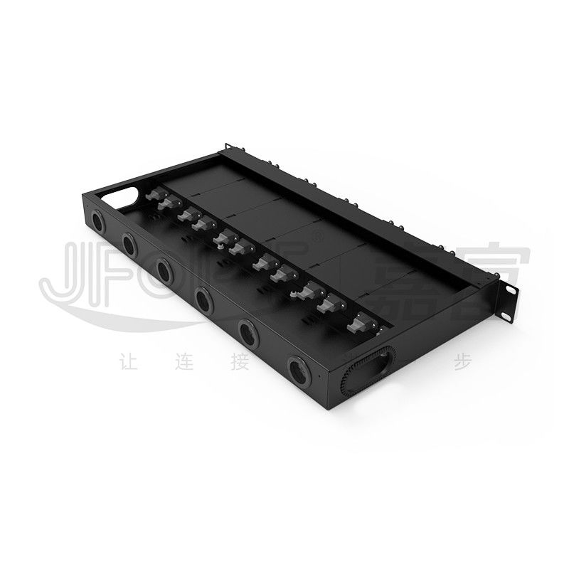 1U MPO-LC G657A1 144 lõi mật độ hộp kết nối mật độ cao với bộ điều chỉnh LC khung thép cán lạnh