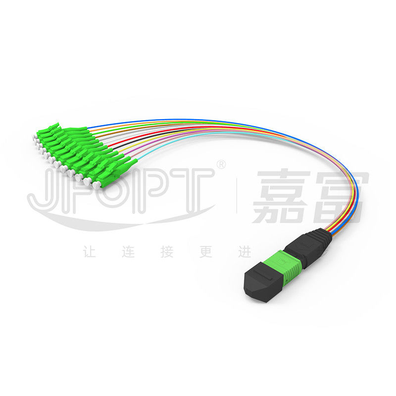 MPO-LC 0.9mm 12Cores Breakout Cable Độ dài tùy chỉnh SM G657a1 Fiber Multi fiber Module box adapter Patch Cord
