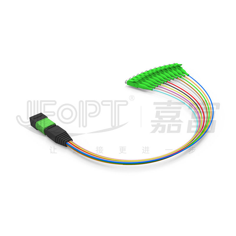 MPO-LC 0.9mm 12Cores Breakout Cable Độ dài tùy chỉnh SM G657a1 Fiber Multi fiber Module box adapter Patch Cord