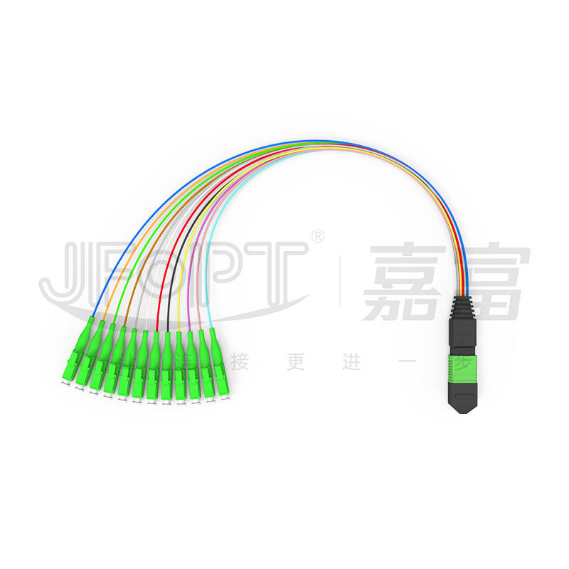 MPO-LC 0.9mm 12Cores Breakout Cable Độ dài tùy chỉnh SM G657a1 Fiber Multi fiber Module box adapter Patch Cord